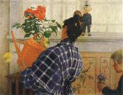 Carl Larsson The Artist-s Wife and Children oil painting on canvas